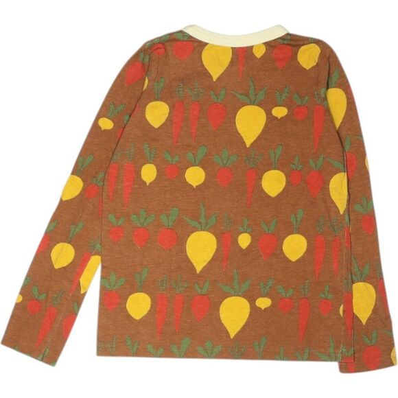 Winter Water Factory Kids Long Sleeve Root Vegetables Chestnut Organic Size 10 - Picture 2 of 4